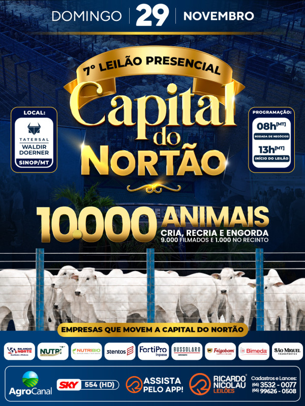 7º LEILÃO CAPITAL DO NORTÃO